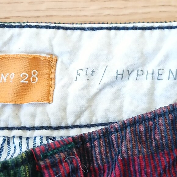 Anthropologie Pilcro Hyphen Plaid Corduroy Pants Size 28 - Picture 8 of 9